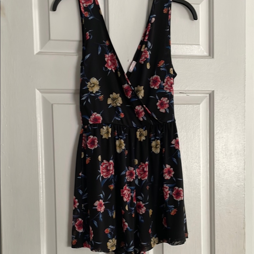 Target Floral Black Romper